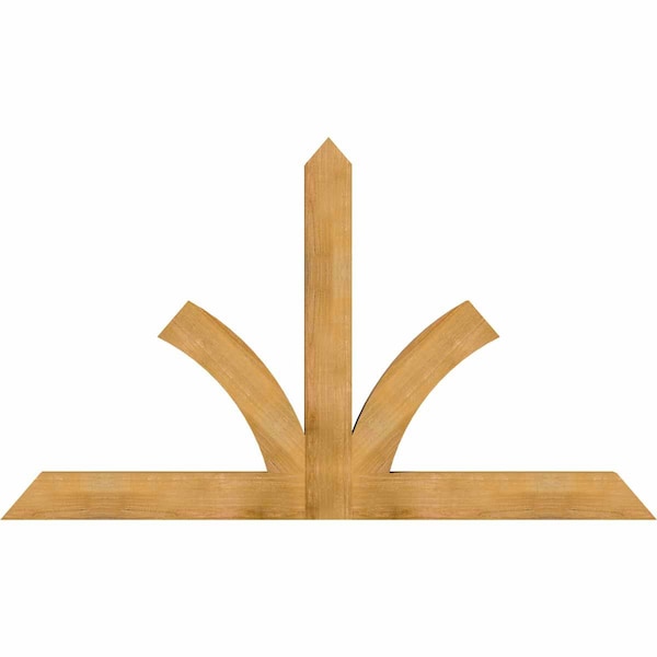 Ekena Millwork Richland Rough Sawn Timber Gable Bracket, Western Red Cedar, 84"W x 49"H x 4"D x 6"F, 14/12 Pitch GBW084X49X0406RIC00RWR - main